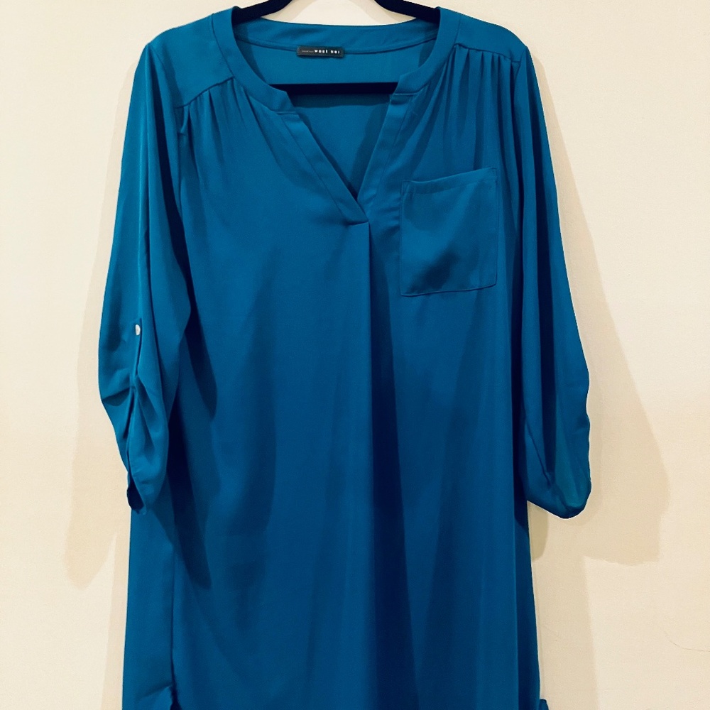 West Kei Flowy Teal Coverup Tunic